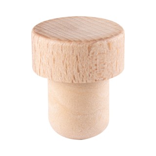 Tapón para botella de vino de madera